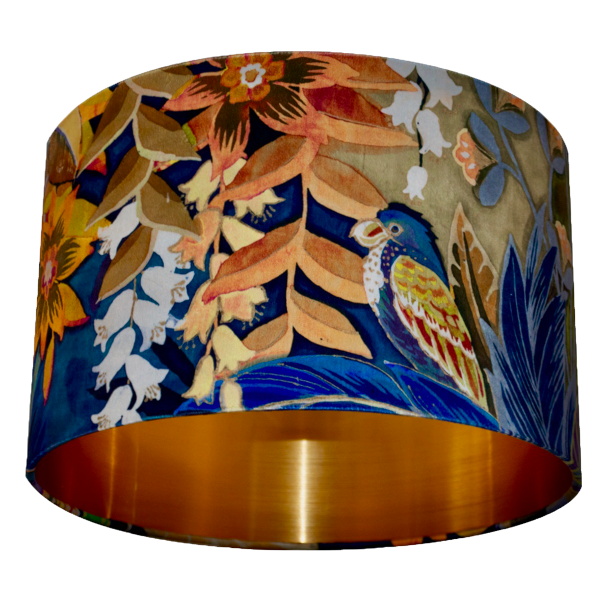 Brown deals velvet lampshade