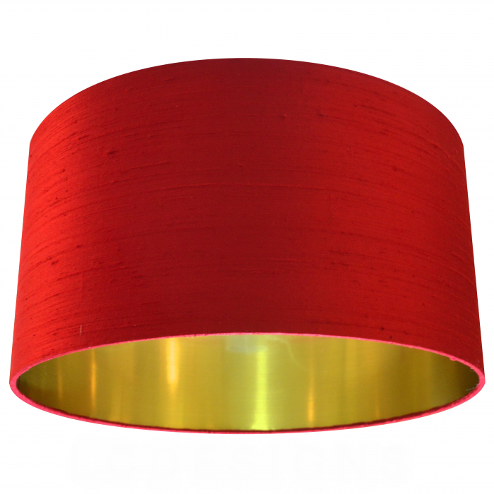 red and gold lamp shades